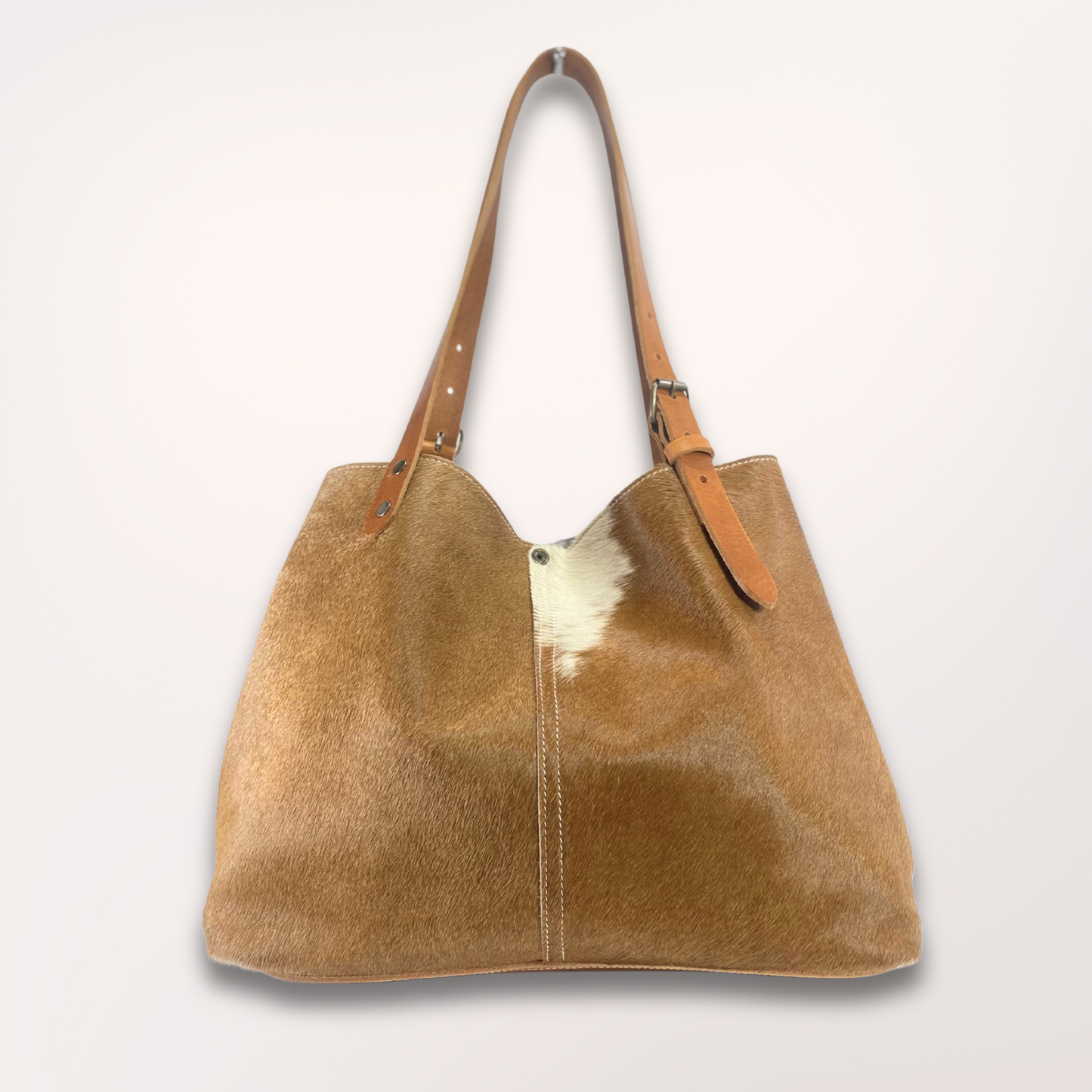 SAC CABAS PEAU DE VACHE NATURELLE MONTBELIARDE #27/062