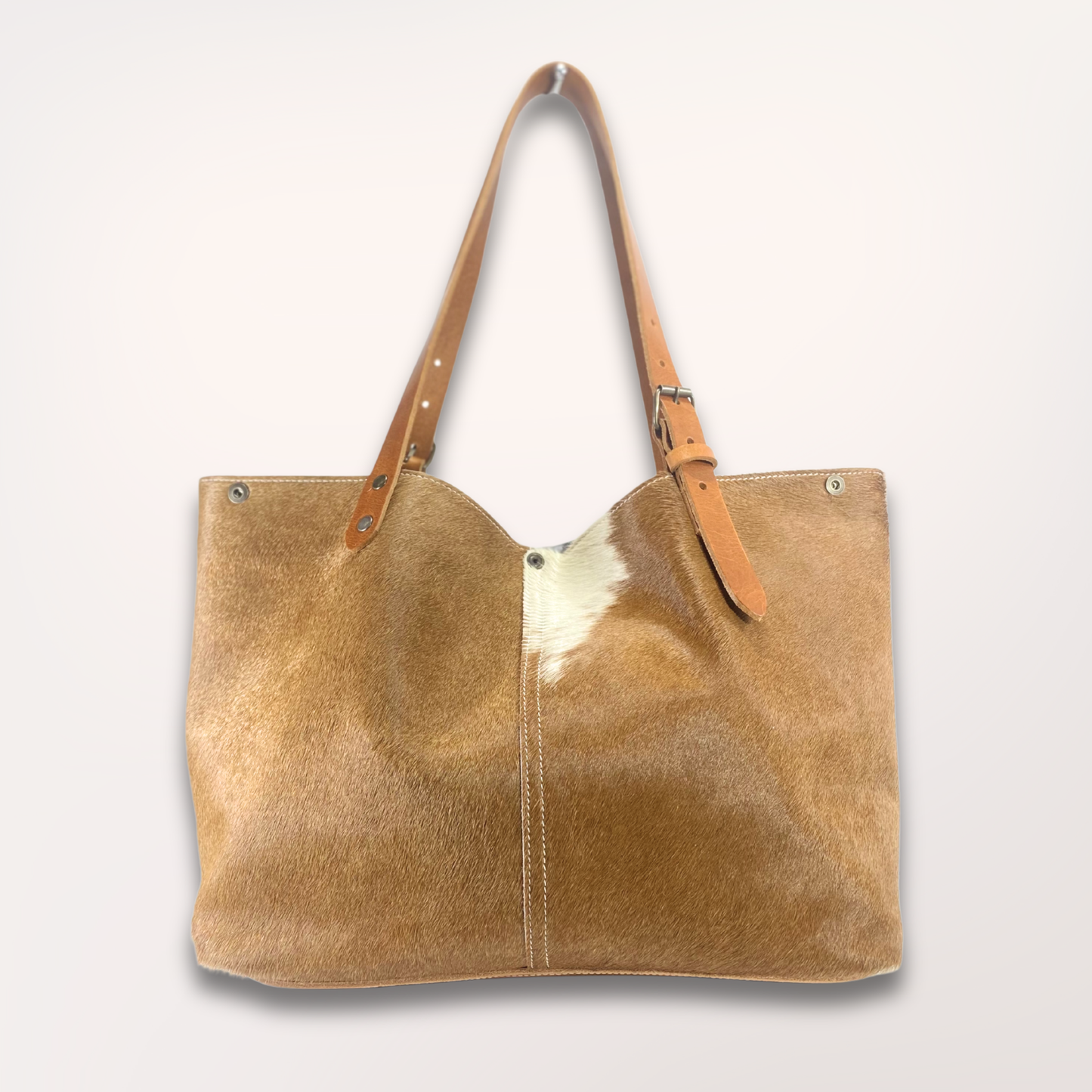 SAC CABAS PEAU DE VACHE NATURELLE MONTBELIARDE #27/062