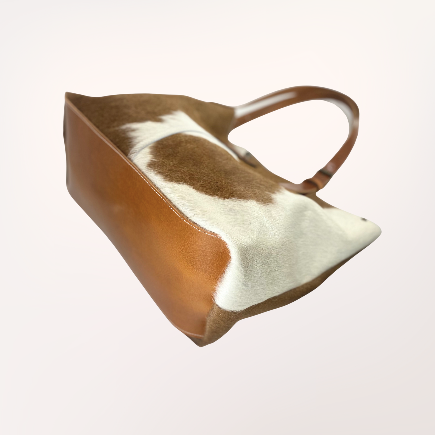 SAC CABAS PEAU DE VACHE NATURELLE MONTBELIARDE #27/062