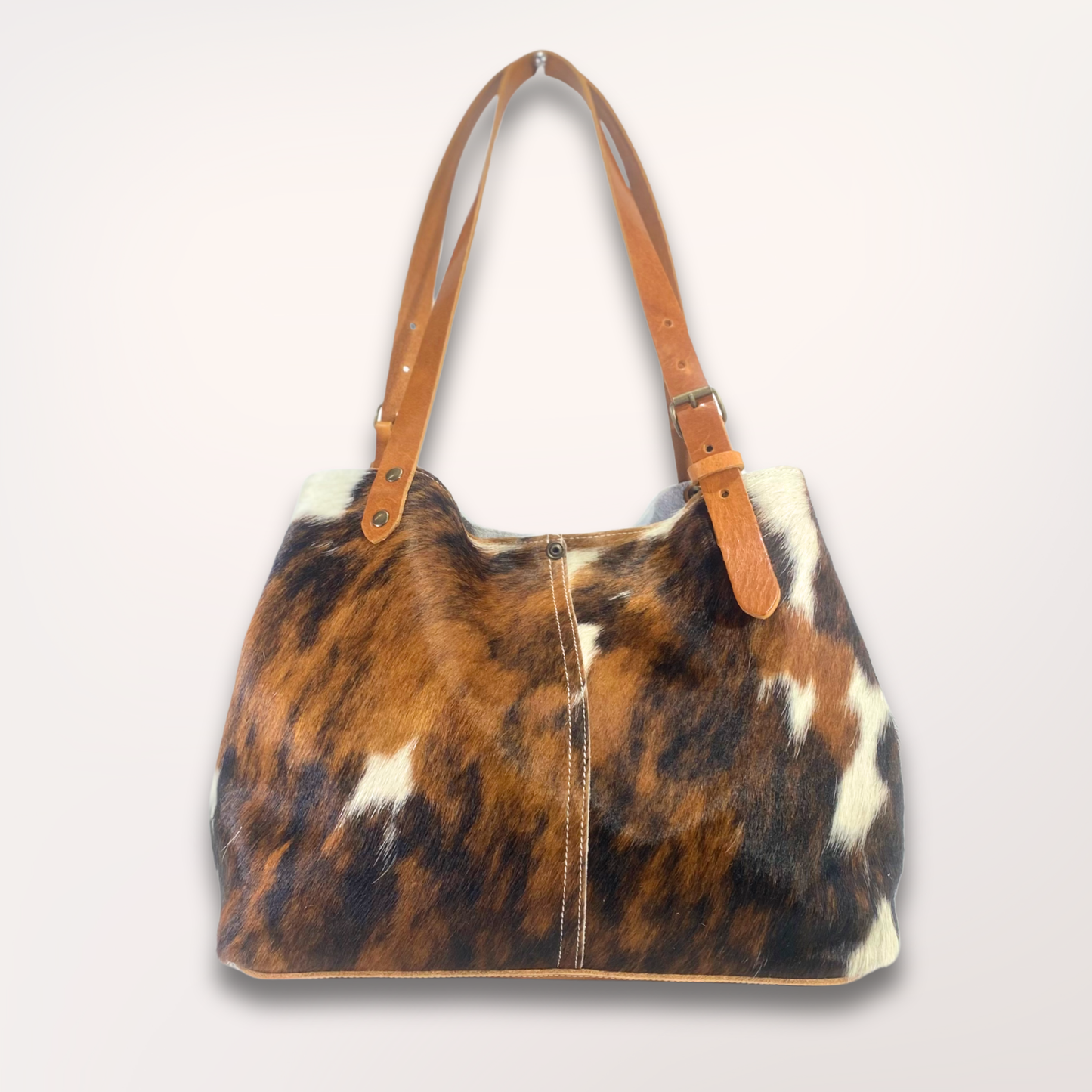 SAC CABAS PEAU DE VACHE NATURELLE NORMANDE #13/065