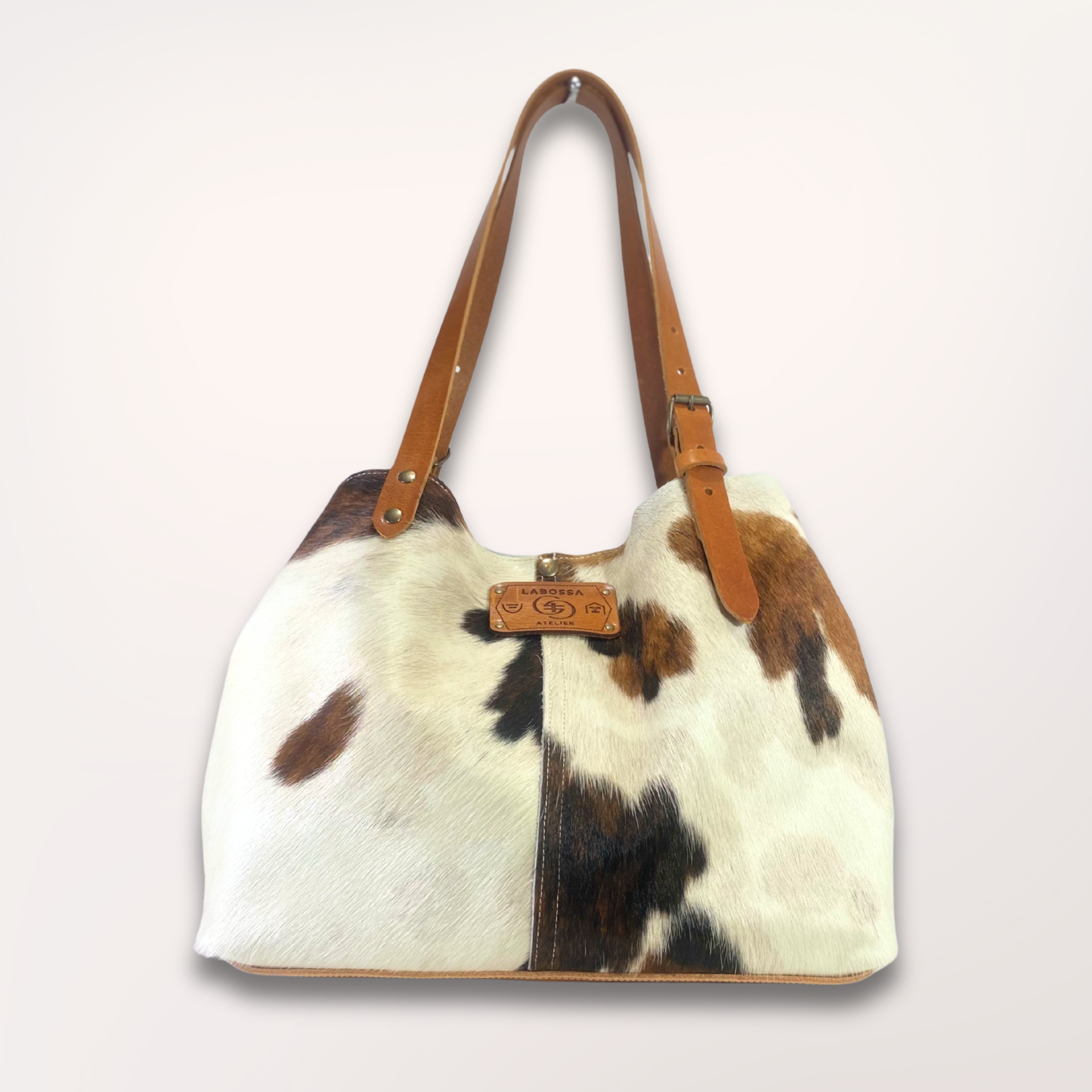 SAC CABAS PEAU DE VACHE NATURELLE NORMANDE #13/065