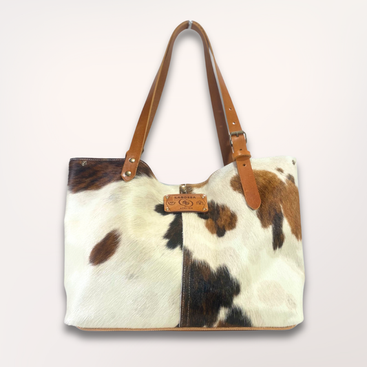 SAC CABAS PEAU DE VACHE NATURELLE NORMANDE #13/065