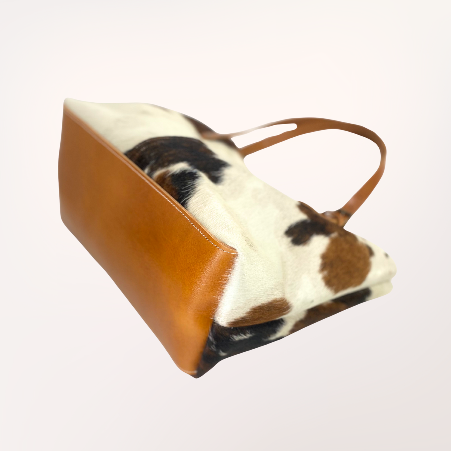 SAC CABAS PEAU DE VACHE NATURELLE NORMANDE #13/065