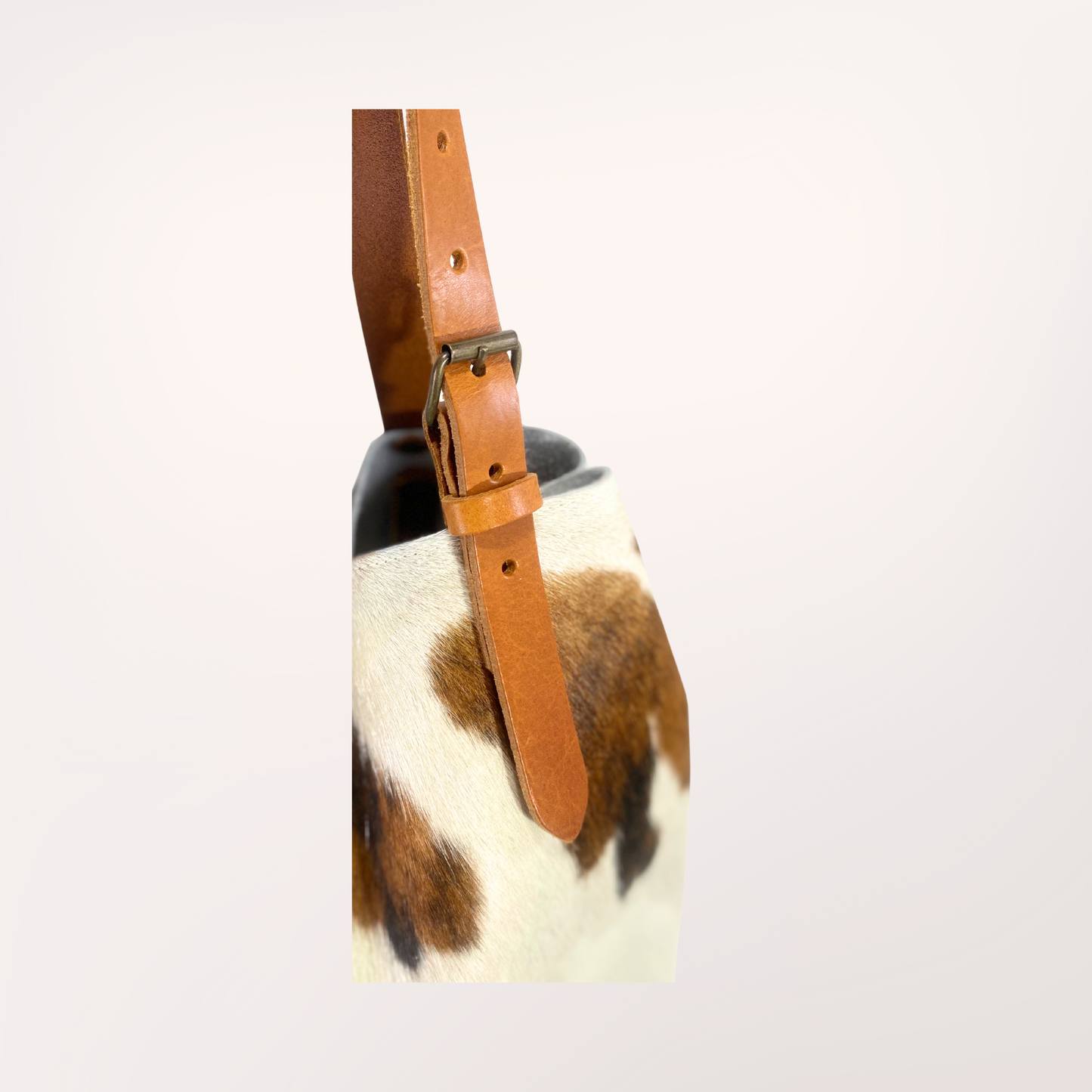 SAC CABAS PEAU DE VACHE NATURELLE NORMANDE #13/065