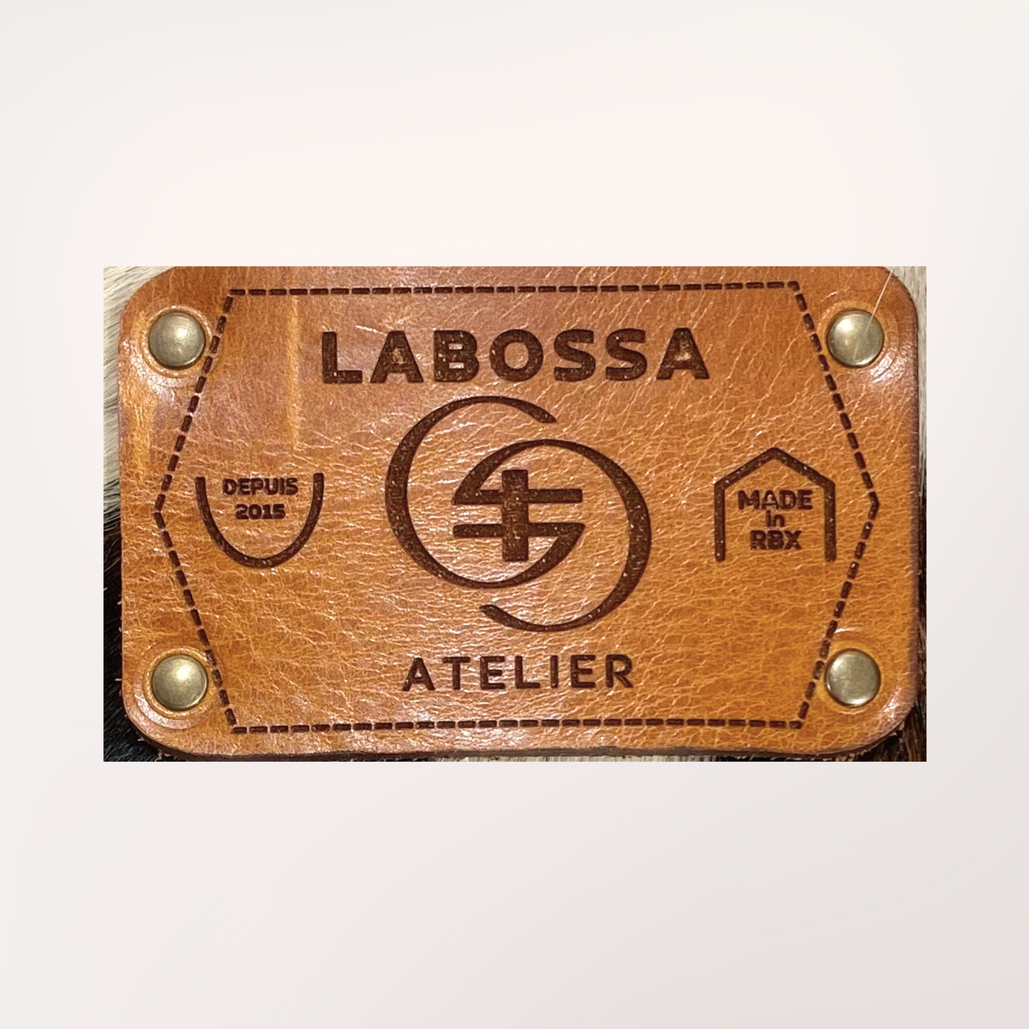 SAC CABAS PEAU DE VACHE NATURELLE NORMANDE #13/065