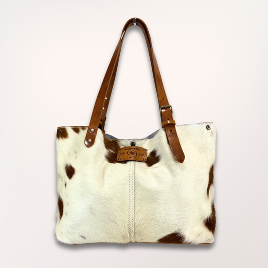 SAC CABAS PEAU DE VACHE NATURELLE MONTBELIARDE 27/037